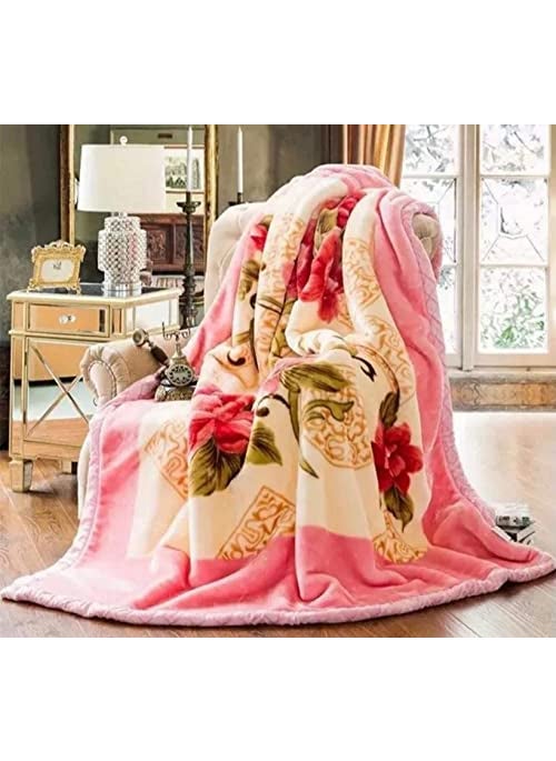 WINSTON HOME Cloudy Kids Blanket Single Bed Double Ply Super Soft Fabric Mink for Heavy Winters with English Colors 50 X 85 Inches for Boys and Girls Multicolor