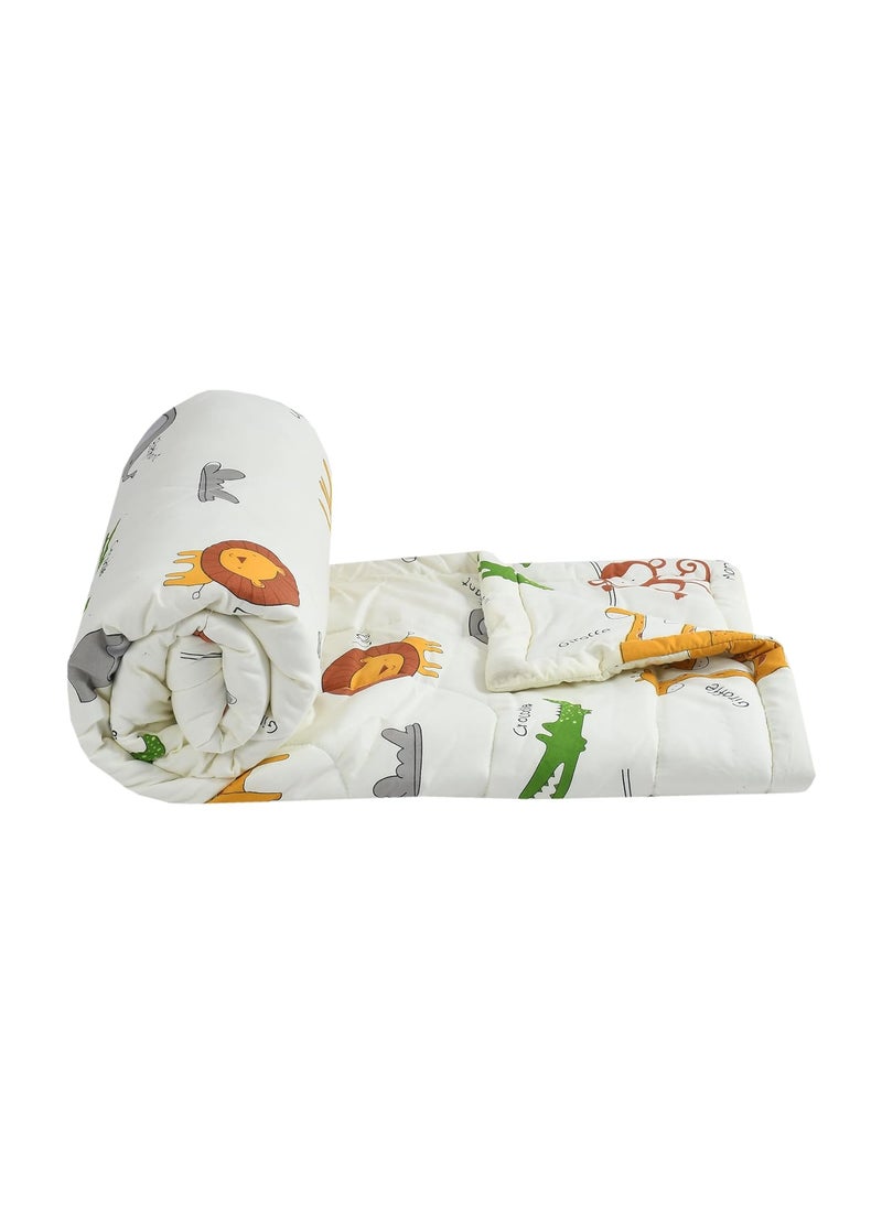 FRESH FROM LOOM Summer Collection Double Bed Cartoon Printed Children Bed Blanket Dohar for Kid Boys Girls Soft Children Comforters s 90x100 Inches King Size Cartoon Cream TC 144