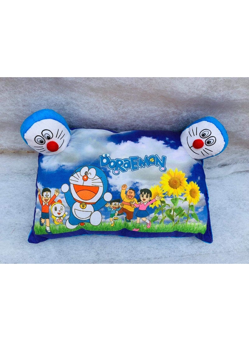 NISHOMES Kids Cartoon Double Face Soft Pillow Fiber Filled Velvet Baby Cushion Multicolor