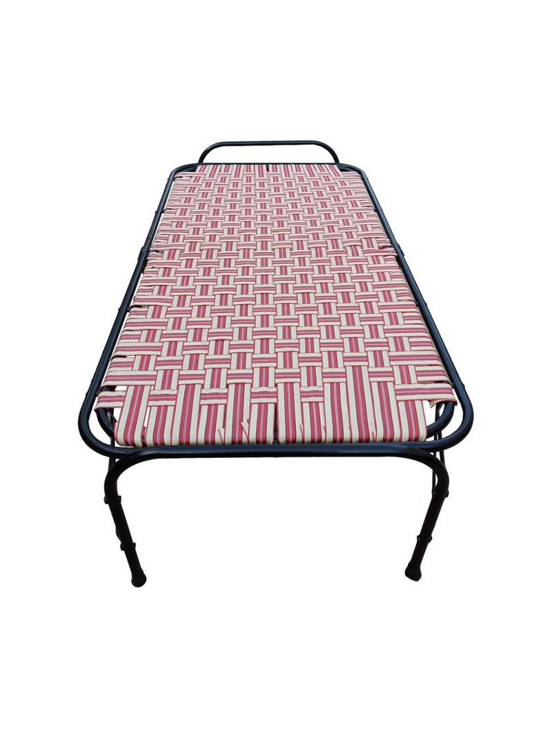AARAM CHARPAI UDYOG Double Pipe Folding Bed Size 36 X 72 Folding Bed for Sleeping Purpose Extra Strong