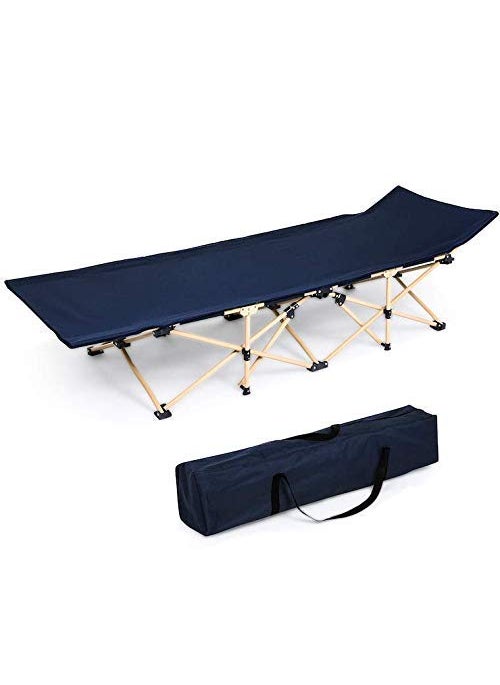 MAHVIW Folding Camping Cots for Adults Heavy Duty Camp Pliable Extra Wide Sturdy Portable Sleeping Cot for Camp Office Use Travel Base Camp Hiking Mountaineering Hospital Beach Travel Bed