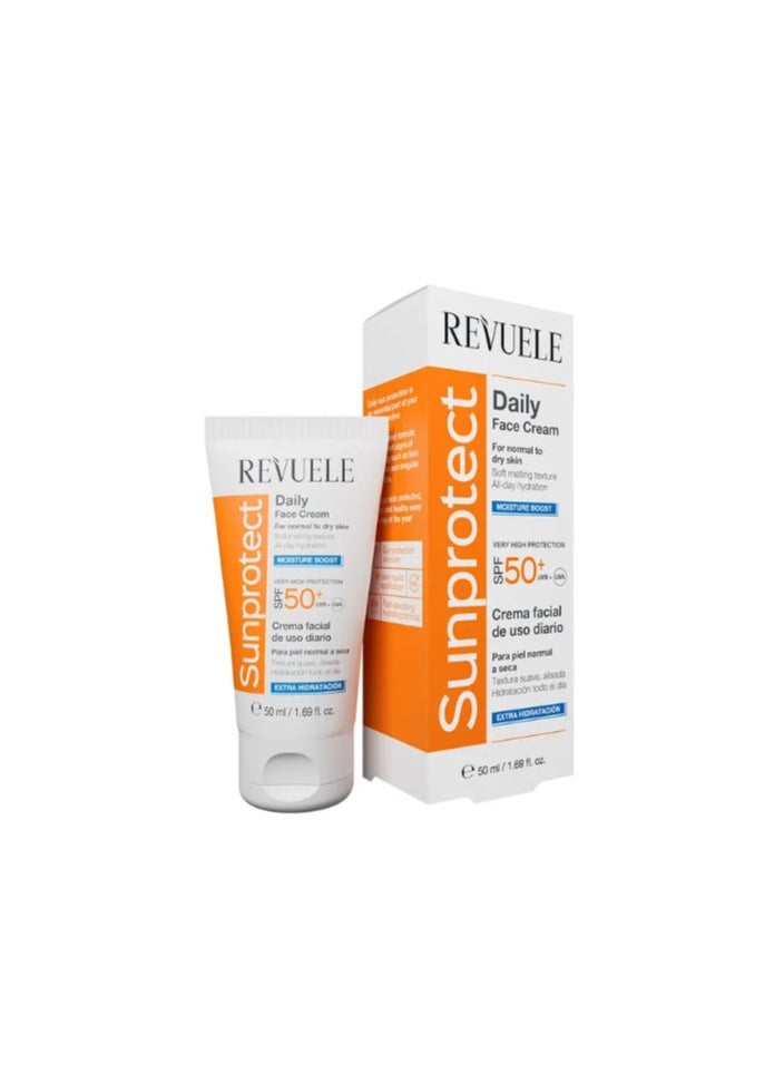 Revuele - SPF 50+ Moisture Boost Daily Face Cream - 50 ml