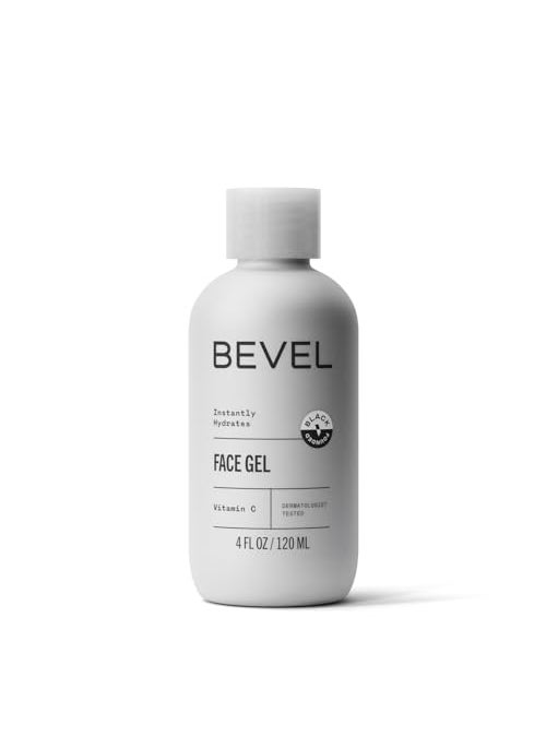 Bevel Face Moisturizer for Men with Vitamin C and Tea Tree Oil, Clear, Lightweight Face Lotion Gel, Improves Dry, Oily and Sensitive Skin, 4 Fl Oz (Packaging May Vary)