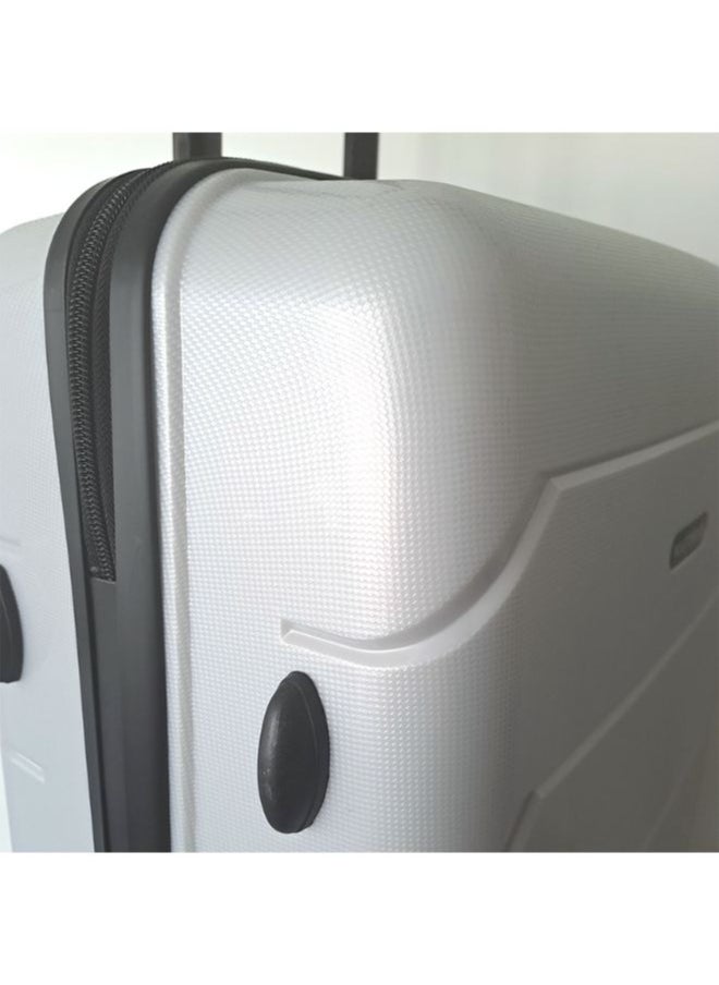 Gai Mattiolo 4-Wheeled Trolley Bag, PP Material, Italian Design, Lightweight and Durable Travel Suitcase, Set of 3, Silver