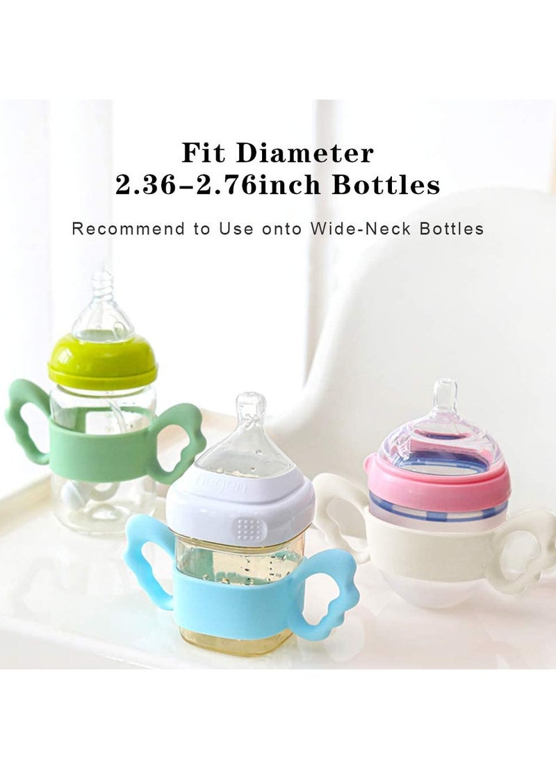 Silicone Wide Neck Baby Bottle Handles for NUK, Avent, Dr. Brown's, Hegen  Other 67mm Bottles - 4 Pack for Easy Gripping by Babies