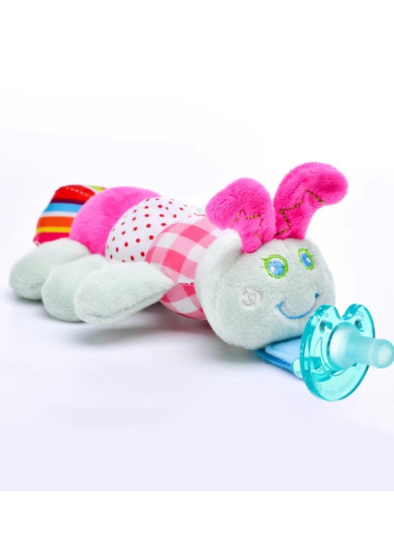 Stuffed Animal Pacifier Holder,Latex-free Soother with Stuffed Toy, Calming and Easy to Clean Baby Stuff, Newborn Pacifier