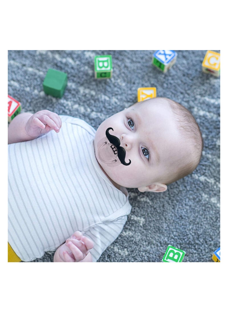 3pcs Mustache Pacifier, Gentleman Mustache Baby Pacifier, Pacifier 0-36 Months, Gift Pacifiers for Boys and Girls