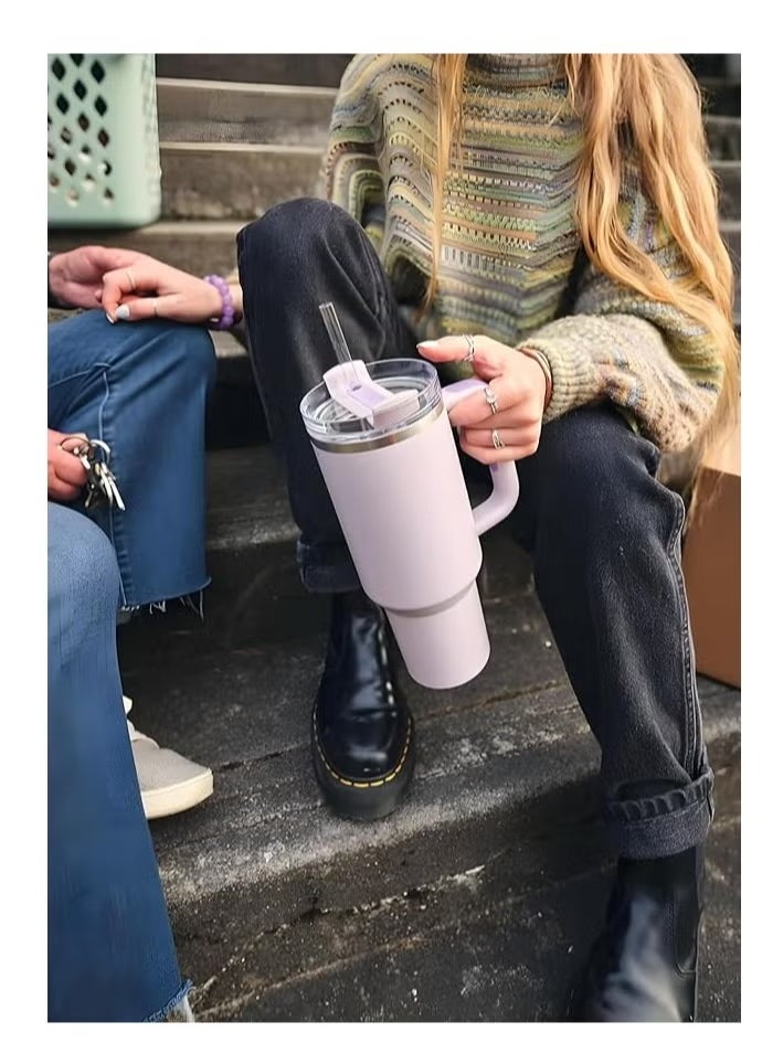 Stanley Quencher H2.0 FlowState Stainless Steel Vacuum Insulated Tumbler with Lid and Straw for Water, Iced Tea or Coffee, Smoothie and More, 40 oz