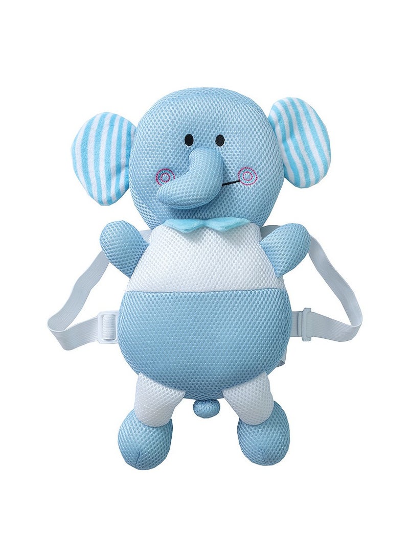 Toddler Baby Head Protection Cushion Backpack Wear,Grey Elephant