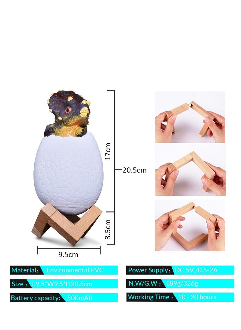 3D Dinosaur Night Light with Remote Control for Kids 16 Color Options Perfect Birthday Gift for Boys and Girls