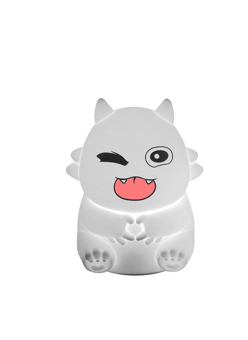 Cartoon Touch Sensor Silicone Night Light, Soft Rechargeable Desk Lamp for Children's Room, Ideal for Nursing, Bedroom Decor, Bookshelf, and Toddler Use.