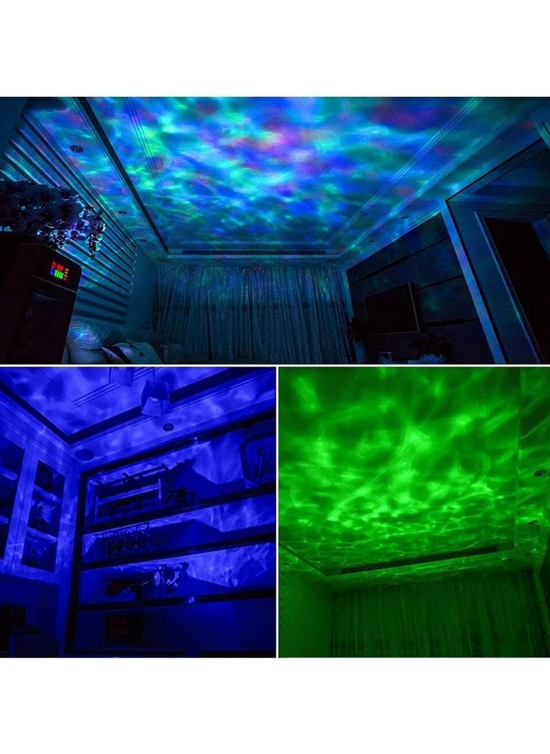 Ocean Wave Projector with Remote USB Speaker Colorful Night Light for Kids Parties Holidays