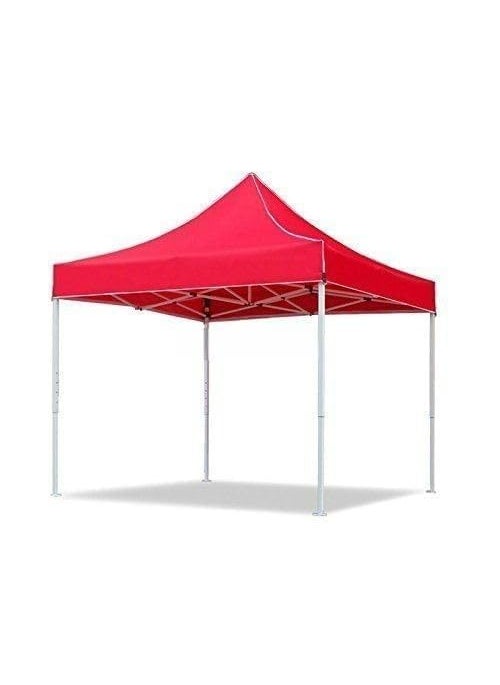 HAPPY BORN Outdoor TentGazebo Tent Heavy Duty Foldable Gazebo Tent with 4 Side Open Pop up Canopy Tent for Garden and Promotional Activity RED 10x10 ft Multicolor Pack of 1