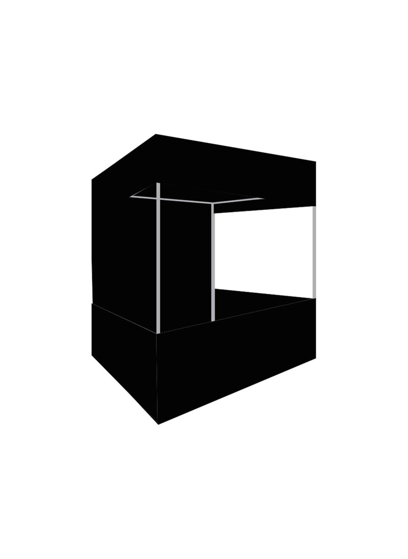 Shri R K Canopy Tent with Black Tetron Cloth for Promotional Advertising Portable Tent Black4x4x7