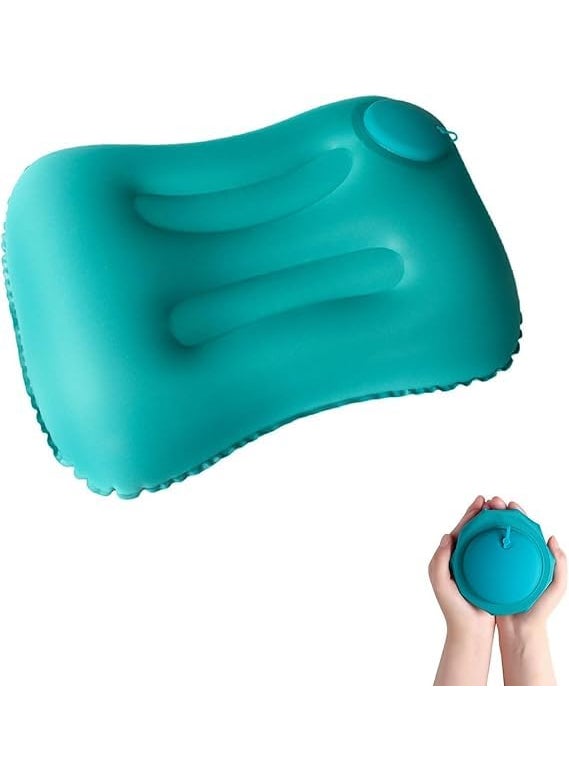 JAVJAMBO MART Nylon Ultralight Inflatable Camping Pillow Compressible Comfortable Portable Travel Air Pillow for NeckLumbar Support While Camping Backpacking Hiking