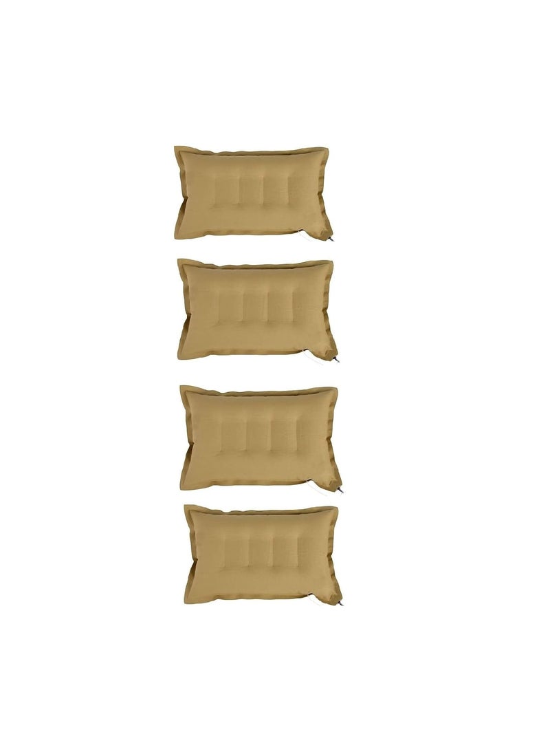 RAV Pack of 4 Cushion Sleeping Bag Backpacking Pillow Soft Comfortable Air Inflatable Travel Pillow Tourist Pillow Sleeping Tourist PillowColor Brown