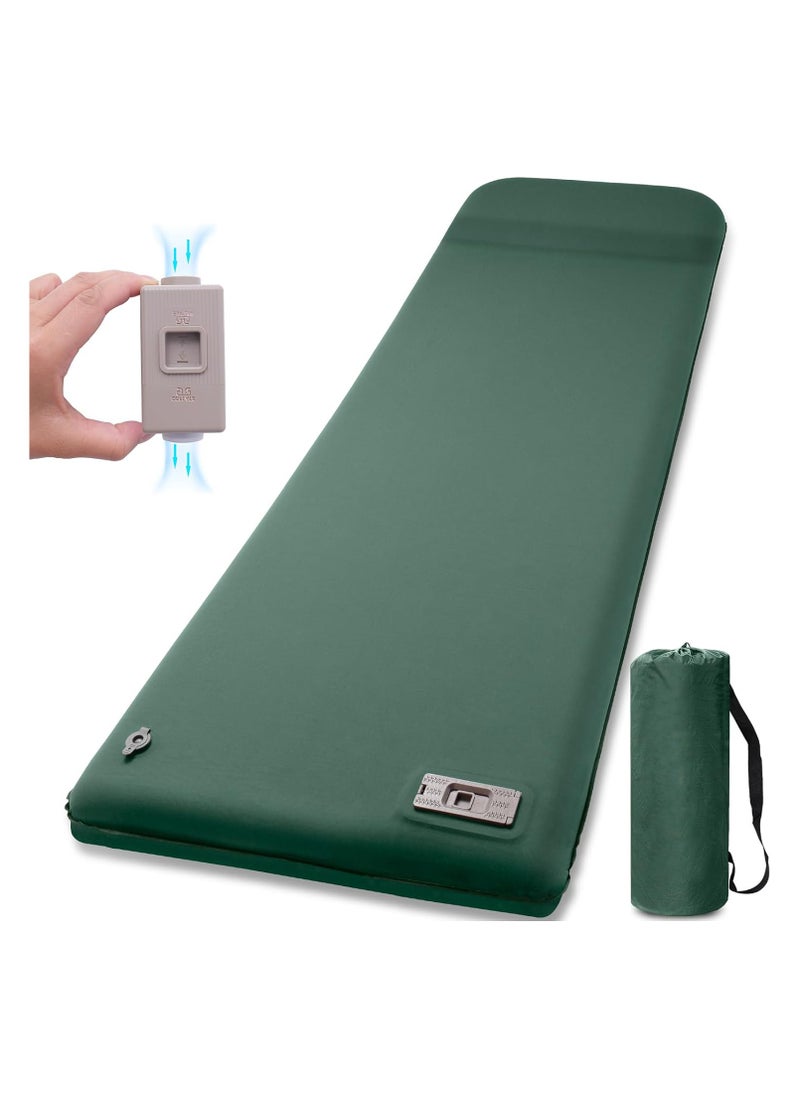 Self Inflating Sleeping Pad with Electric Pump, Ultra-Thick Memory Foam Sleeping Mats for Camping,Easy Inflate&Deflate