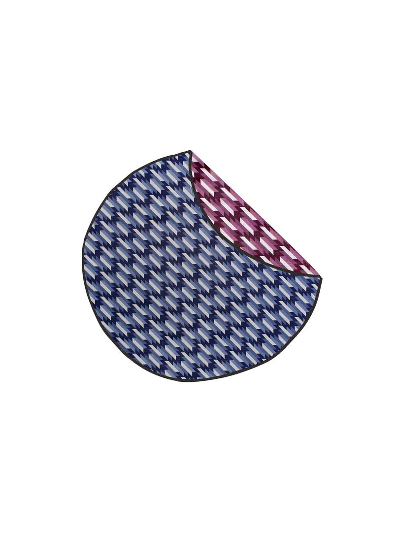 The Furnishing Tree Waterproof Round Bed Server Food Mat Picnic Mat Reversible Dual Sided WxL 36x36 inch Symmetric Pattern Blue