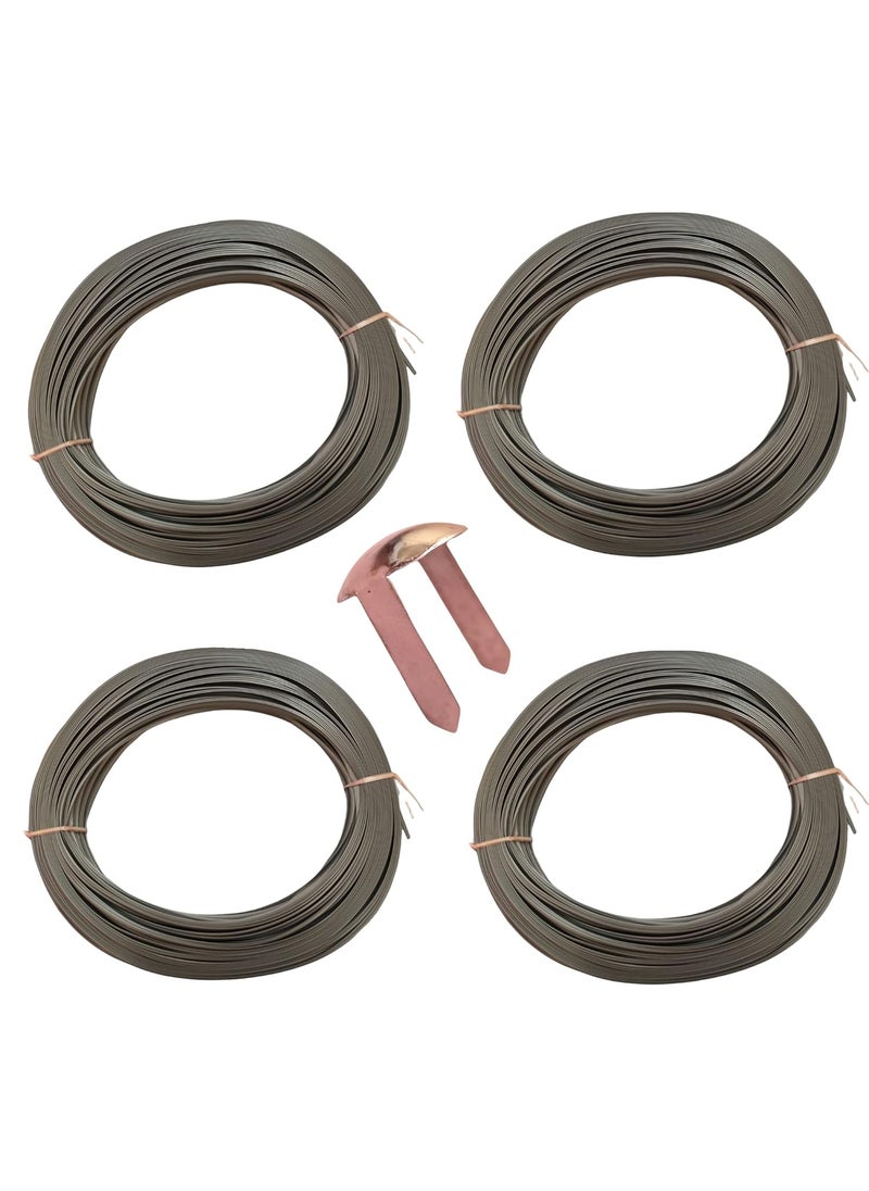 Plastic Koodai Wire for Craft WorkPack of 4SILVERPlastic wire for Basket MakingPlastic wire for BagsGlass Wire for Basket MakingMettle Buttons for Plastic wire Bags