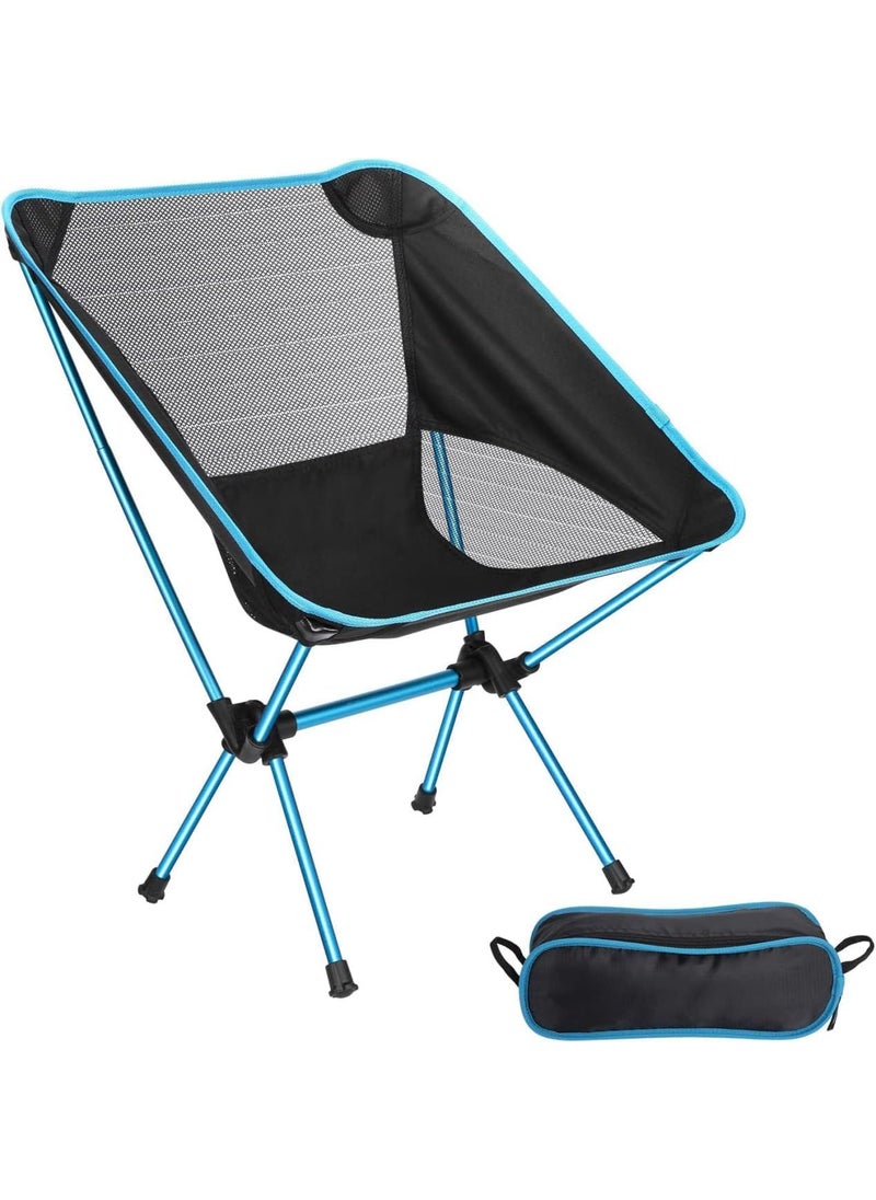 TERXA Folding Camping Chair Portable Beach Chair for TravelBackpackingHikingPicnicFishing Lightweight Chair with Carry Bag Travel Tool Accessories Pack of 1Multicolor