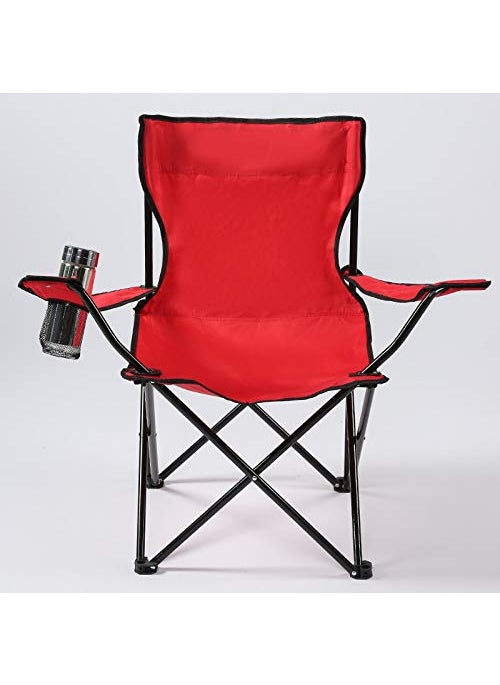 Suicune Portable Camping Chair Large Outdoor Folding Chair for Adults Foldable Chair for Beach Fishing Picnic Lawn and More Outdoor Sports Carry Bag Cup Holders
