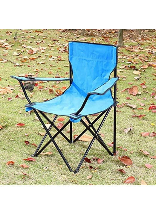 Kresal Folding Outdoor Relaxation Camping Chair Lightweight Portable Seat with Cup Holder Suitable for Outdoor Fishing Festival Beach Travel Multicolor