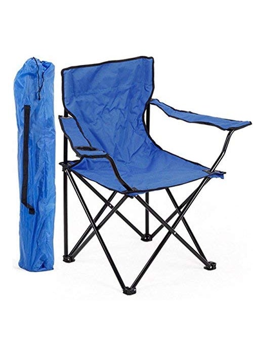 Calyrex Folding Camping Portable Fishing Beach Outdoor Lawn Patio Garden Picnic Chair with Cup Holder and Carry Bag Multi