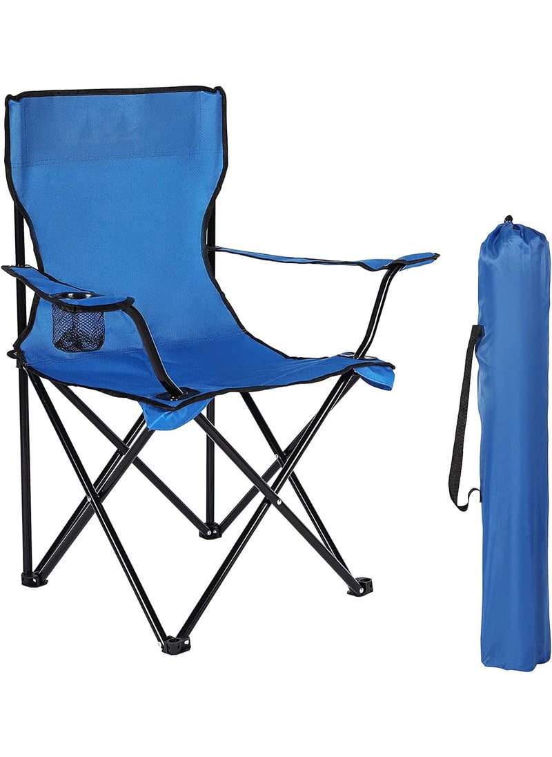 Luteti Folding Camping Chair for Adults and for Kids Lightweight Foldable Chair Suitable for Outdoors Chairs for The Beach Lawn Camp Fishing Trip and Garden with Cup Holder and Carrying Bag