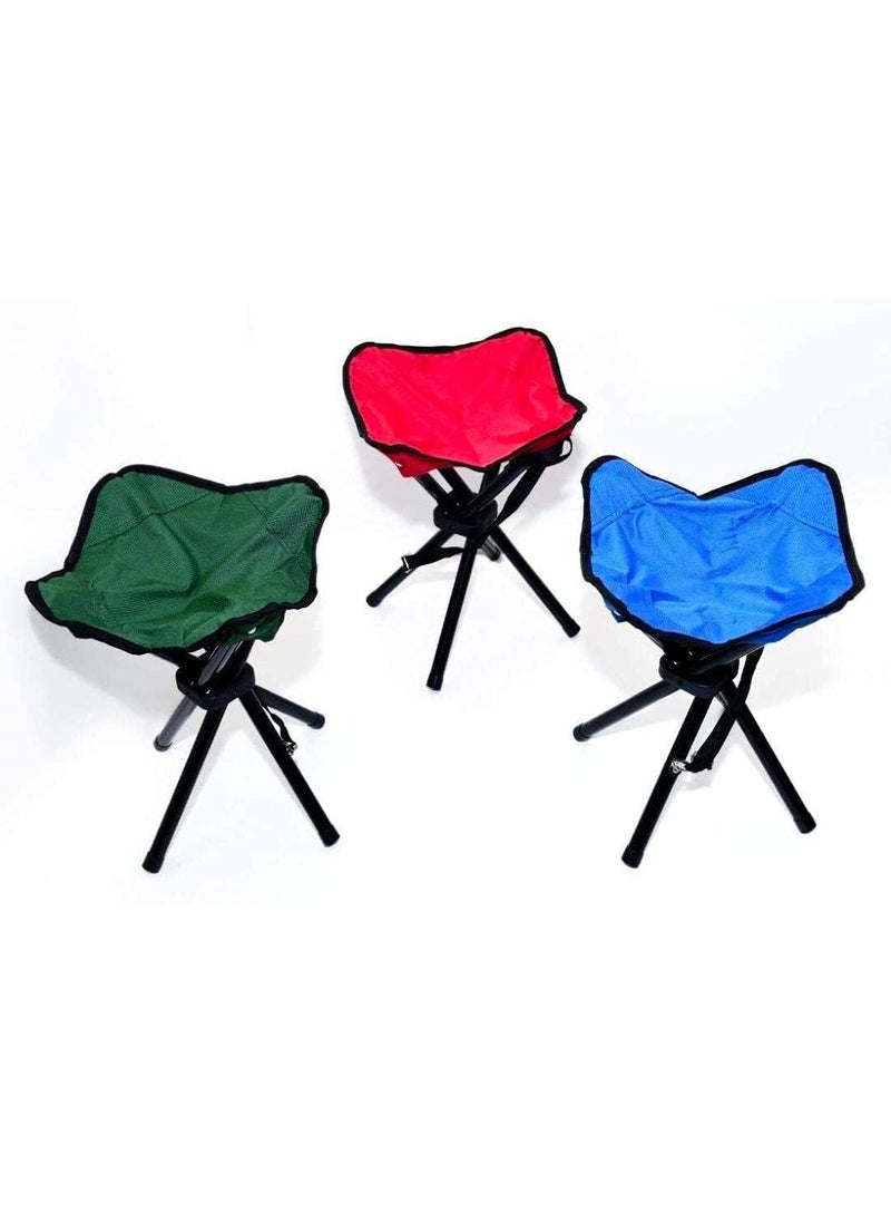 Harions 4 Legs Chair Seat for HikingFishingPicnicTravelBeachBBQ Garden Lawn with Strap Foldable Portable Travel Chair Perfect Adult Chair Outdoor Mini Folding Chair 50 x 7 x 7