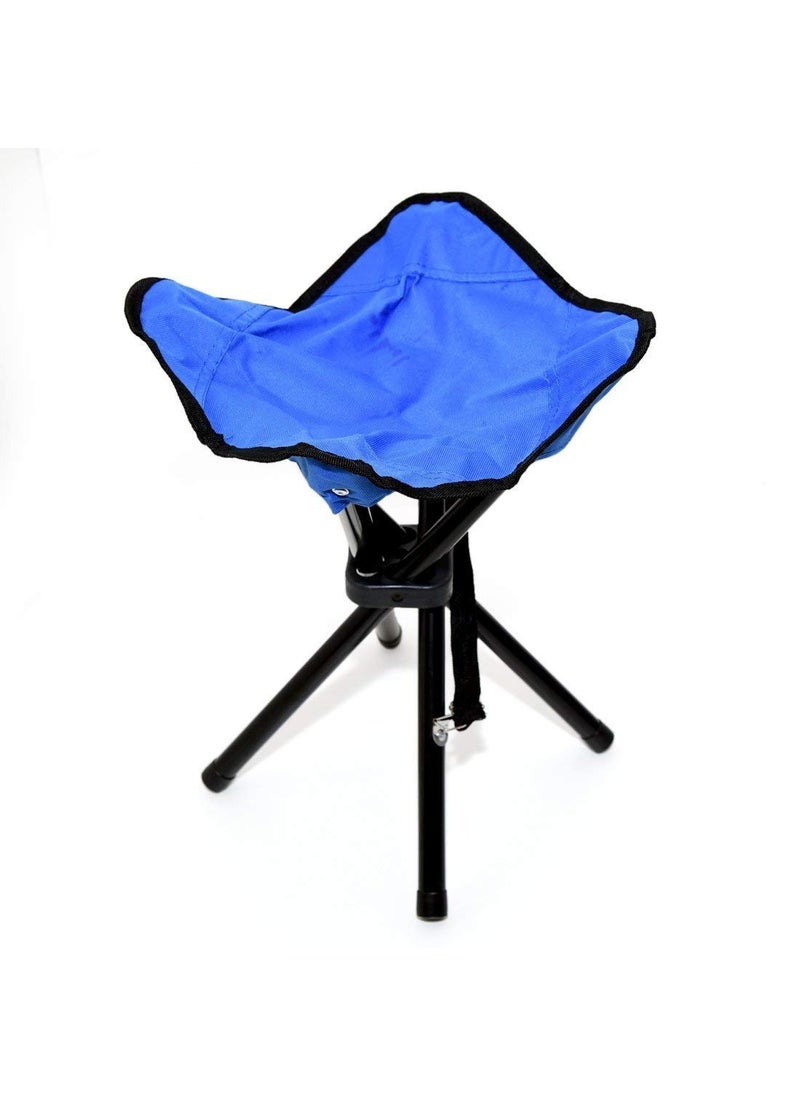 HARIHUB Folding Portable Camp Tripod Stool Big Size Portable Travel Chair 4 Leg Stool for Outdoor Travel for Men and Women