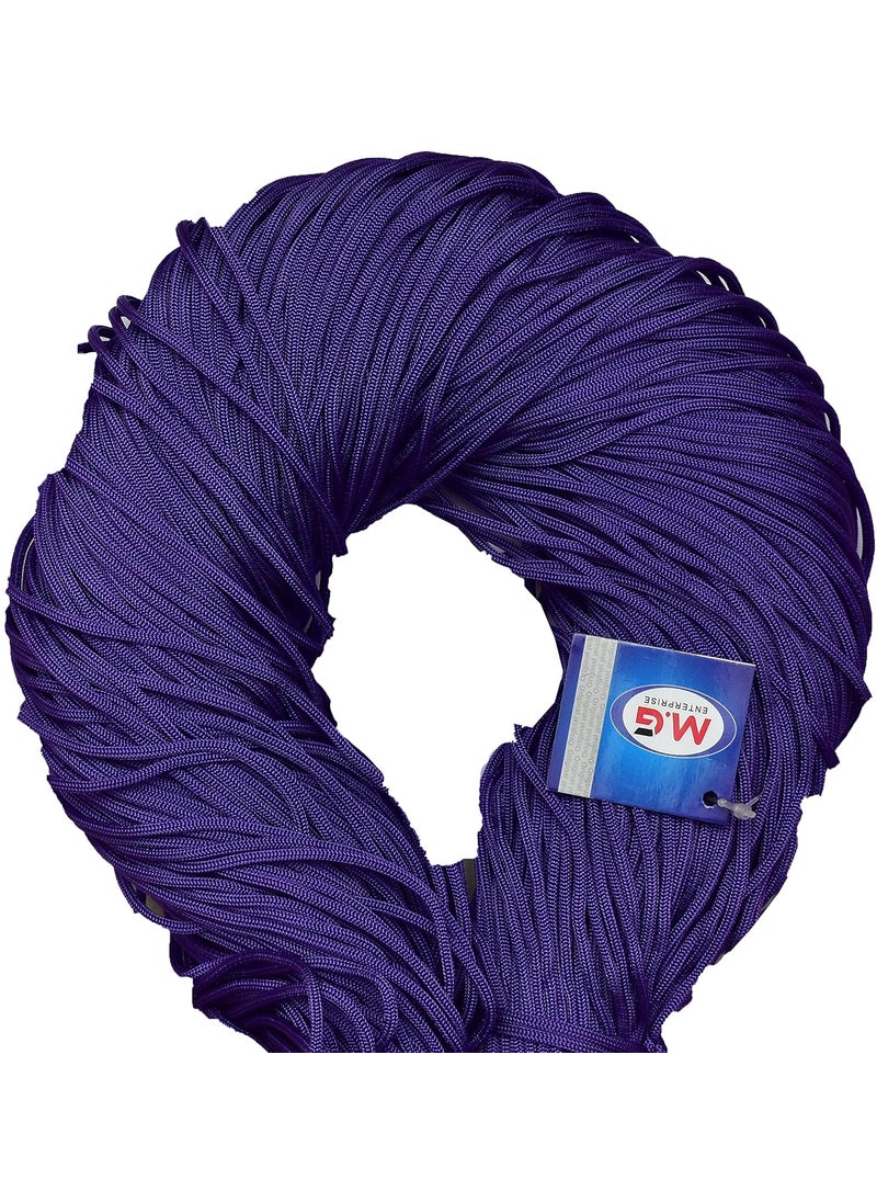 MG Enterprise Macrame Falsa Braided Cord Thread Nylon Knot Rope Sturdy Cording Mildew Resistant DIY 3 mm 150 m for Jewelry Making Bags Art Craft