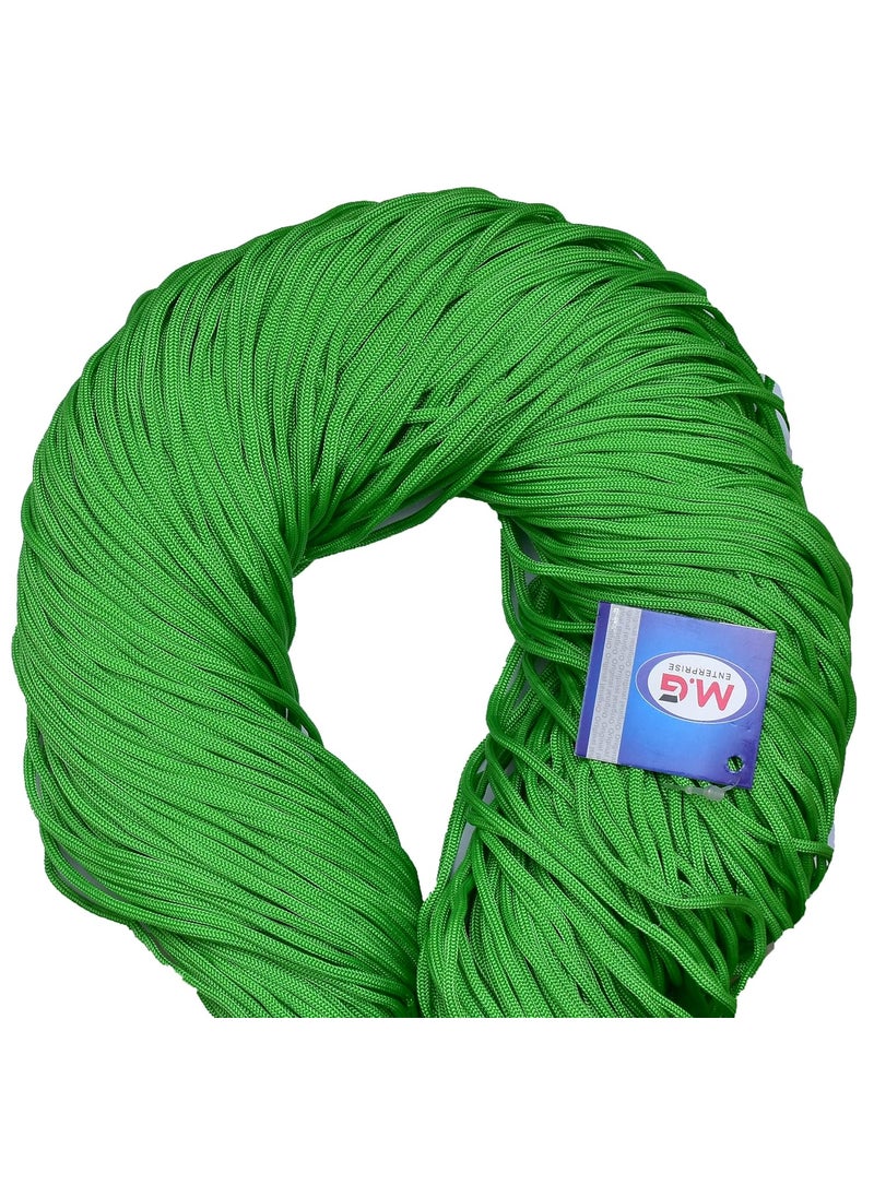 MG Enterprise Macrame Parrot Braided Cord Thread Nylon Knot Rope Sturdy Cording Mildew Resistant DIY 3 mm 300 m for Jewelry Making Bags Art Craft