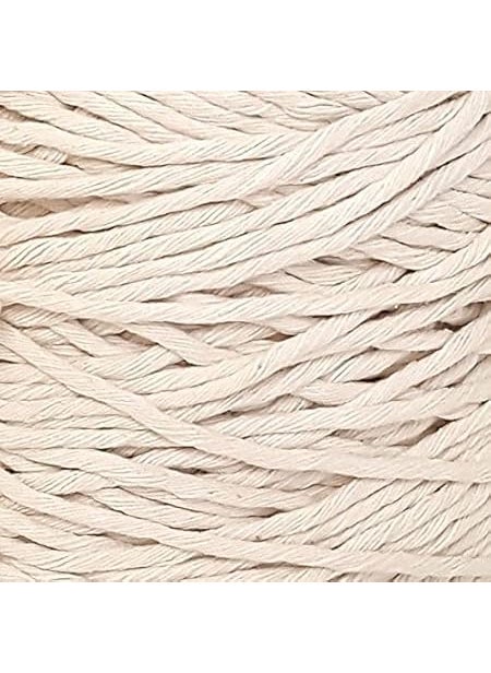 ABB Ropes Niwars Single Strand Cotton Macrame Cord Thread Rope for Crafts Macrame DIY and Other Projects Off White offwhite 3mm x 100 Meters