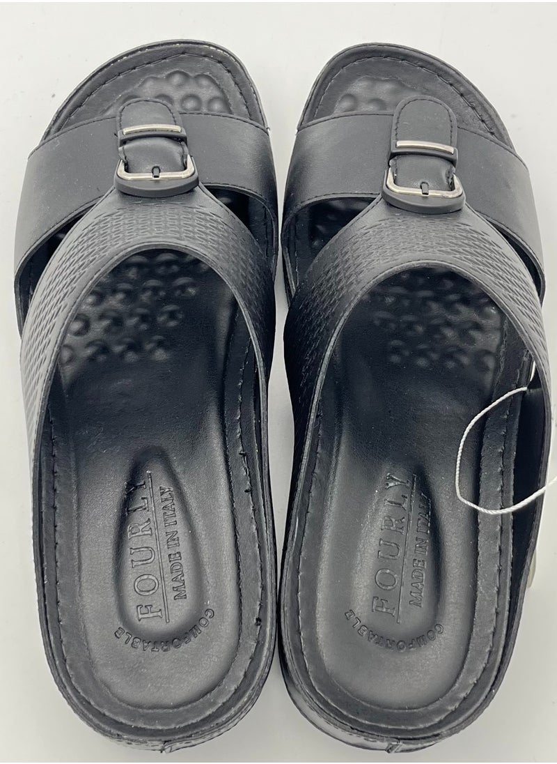 Men's Arabic Sandal Made in Italy (Black)