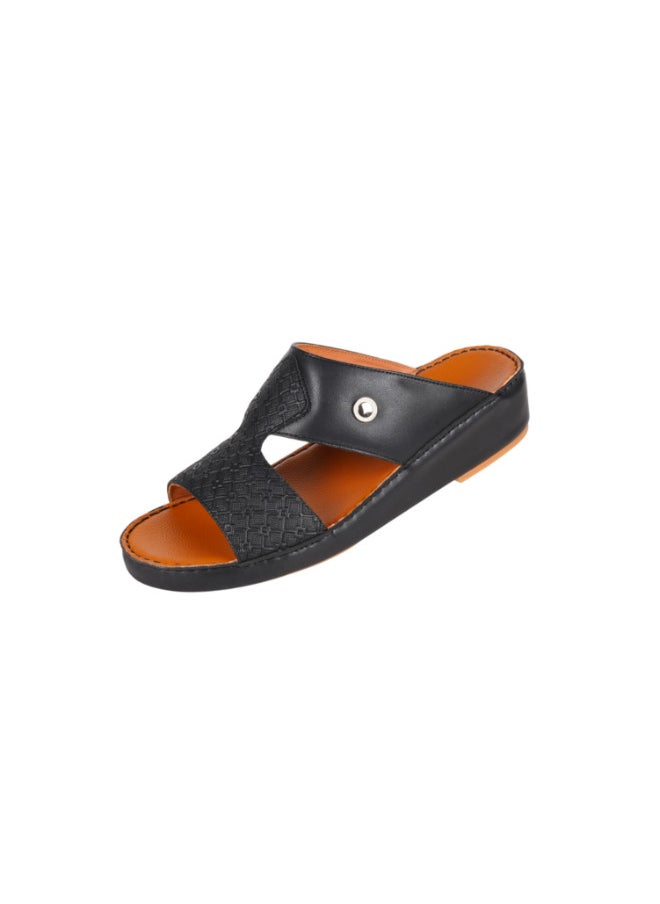 008-3742 Barjeel Uno Men Arabic Sandals BS 01 Black
