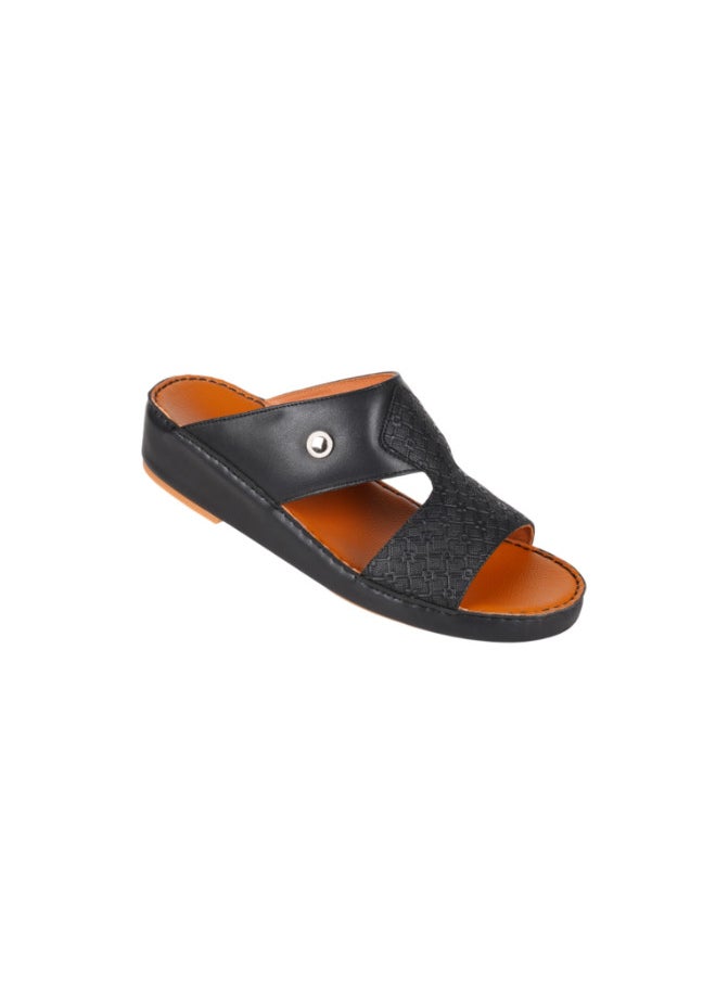 008-3742 Barjeel Uno Men Arabic Sandals BS 01 Black