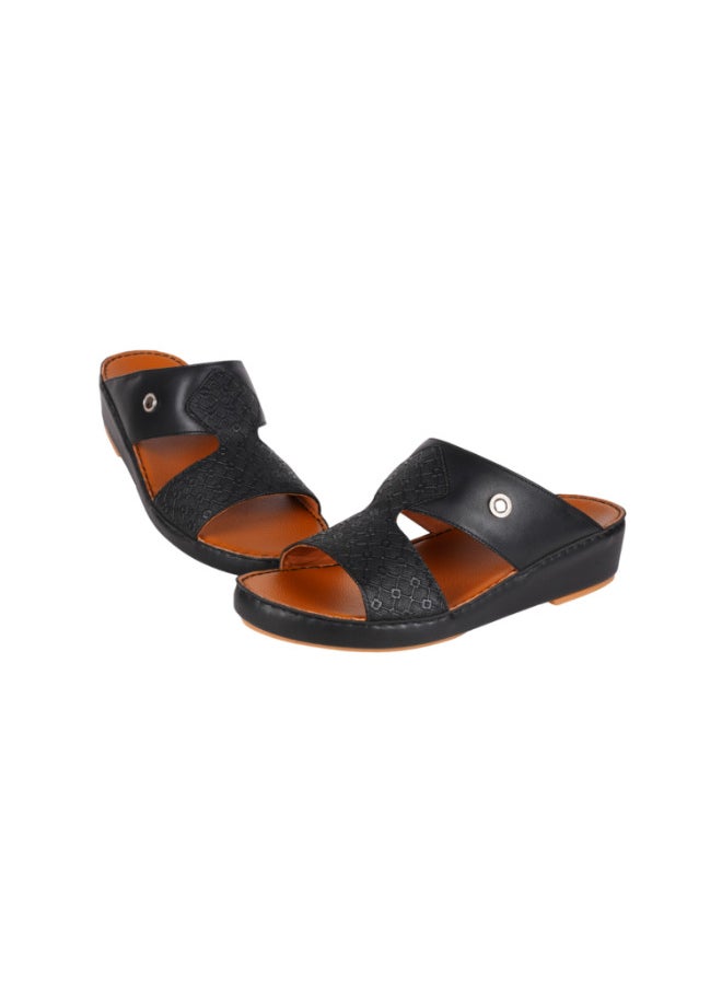 008-3742 Barjeel Uno Men Arabic Sandals BS 01 Black