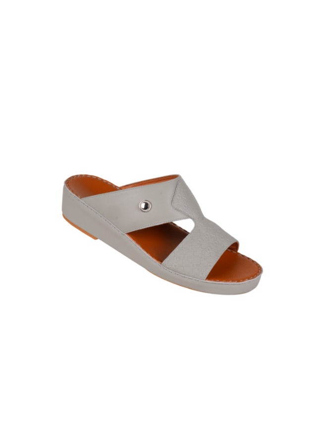008-3744 Barjeel Uno Men Arabic Sandals BS 01 Light Grey