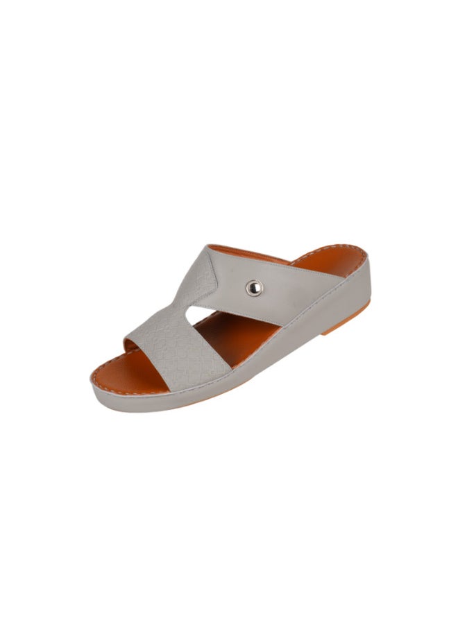 008-3744 Barjeel Uno Men Arabic Sandals BS 01 Light Grey