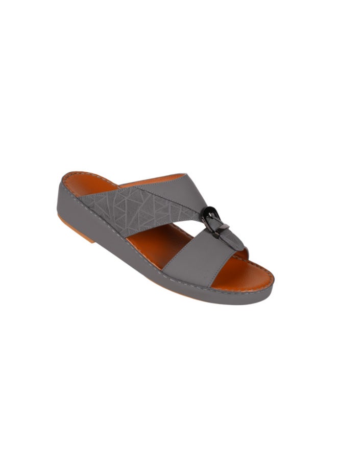 008-3738 Barjeel Uno Men Arabic Sandals BS 25 Grey