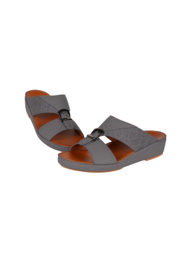 008-3738 Barjeel Uno Men Arabic Sandals BS 25 Grey