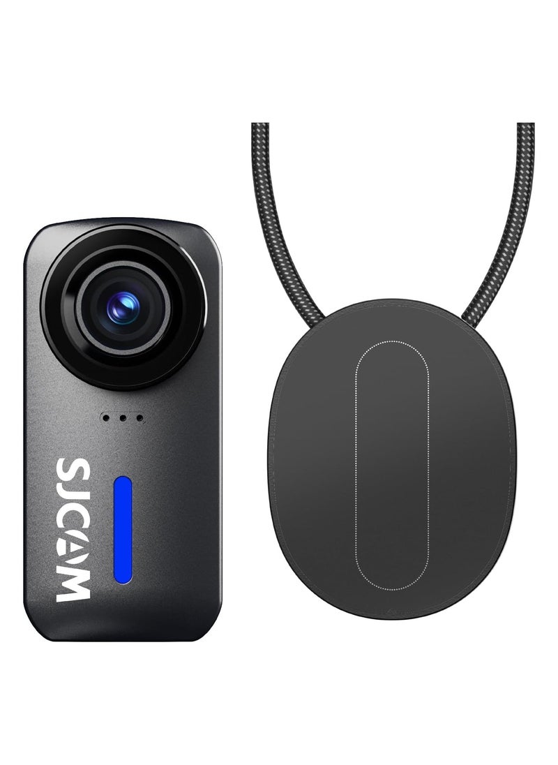4K Action Camera, Pocket Cam, Stabilization, Waterproof, Mini Helmet Camera,170° FOV, Suitable for Vlogging and Web Cam, Built-in Speaker&Mic, with Helmet Mount Kits, 64G Card, Black