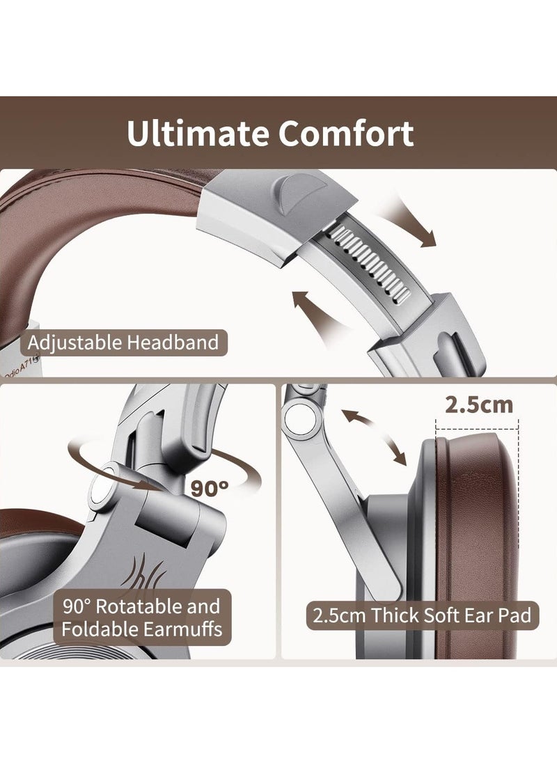 OneOdio A71 Hi-Res Studio Recording Headphones - Wired Over Ear Headphones with SharePort, Professional Monitoring & Mixing Foldable Headphones with Stereo Sound