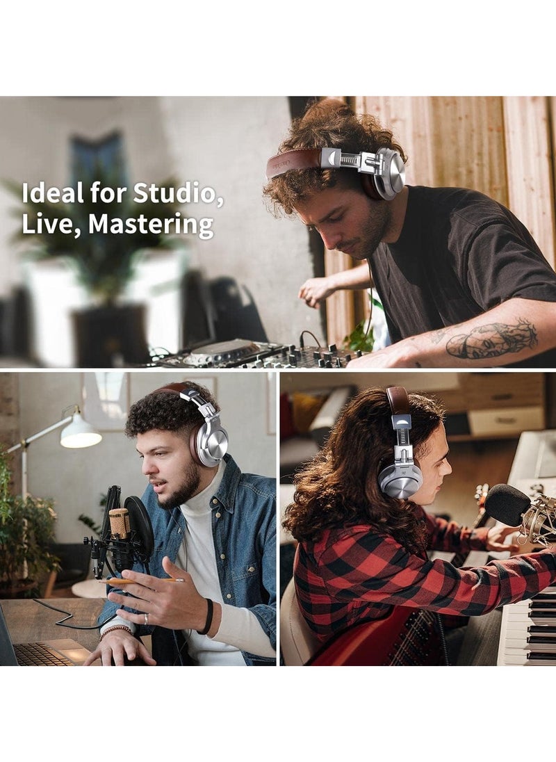 OneOdio A71 Hi-Res Studio Recording Headphones - Wired Over Ear Headphones with SharePort, Professional Monitoring & Mixing Foldable Headphones with Stereo Sound