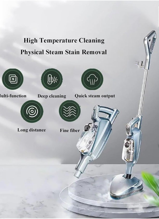 Steam Mop, 5-in-1 Cleaning Solution, Superheated Steam, Swivel Head, Chemical-Free, User Friendly, Includes 5 Accessories, 1500 W K5 Blue