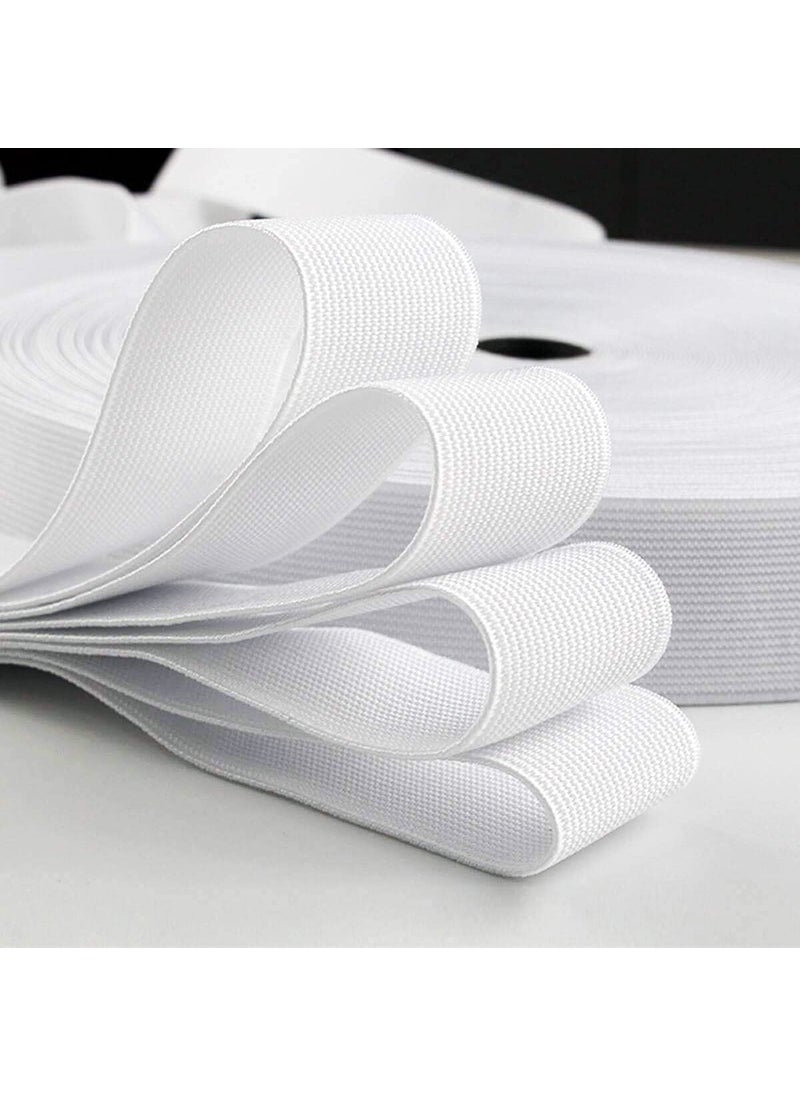 Hesch 9 Brand 125 Inch White Elastic 25 Meters Cord Heavy Stretch High Elasticity Knit Elastic Band Ideal for TailoringSewing Fashion Designing Boutique Stitching