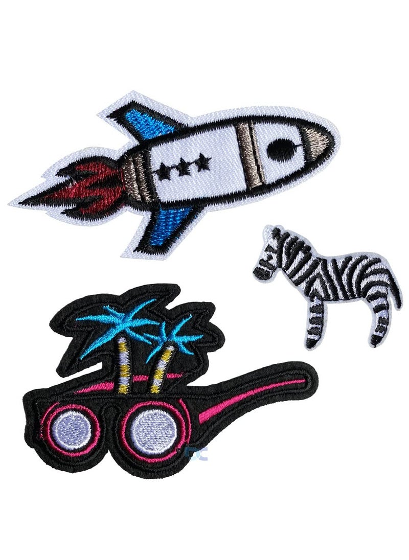 Daily Crafts Space NASA Planets Themed DIY Fabric Repair Patches for Jeans Jackets Hats Iron On Fashion Accessories 3 pc Design 2