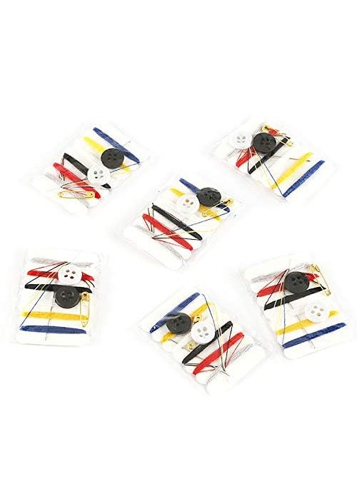 Daily Crafts Small Simple Handy Travel Mini Sewing Kits Thread Repair Emergency Kit with Needles Threads Button Safety Pin for Gift Home Hotel Amenities Necessities 10 pcs