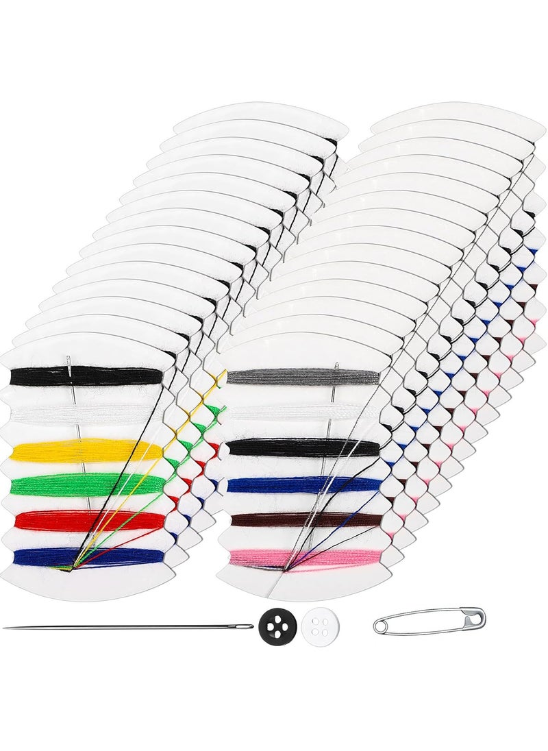 200 Pcs Mini Travel Sewing Kits Bulk Small Emergency Repair Kit with Needles Buttons Threader Thread Safety Pins for Home Wedding Hotel Necessities Tools Essentials Gift