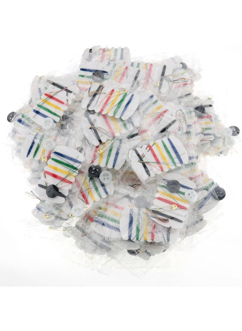 Daily Crafts Small Simple Handy Travel Mini Sewing Kits Thread Repair Emergency Kit with Needles Threads Button Safety Pin for Gift Home Hotel Amenities Necessities 80pcs